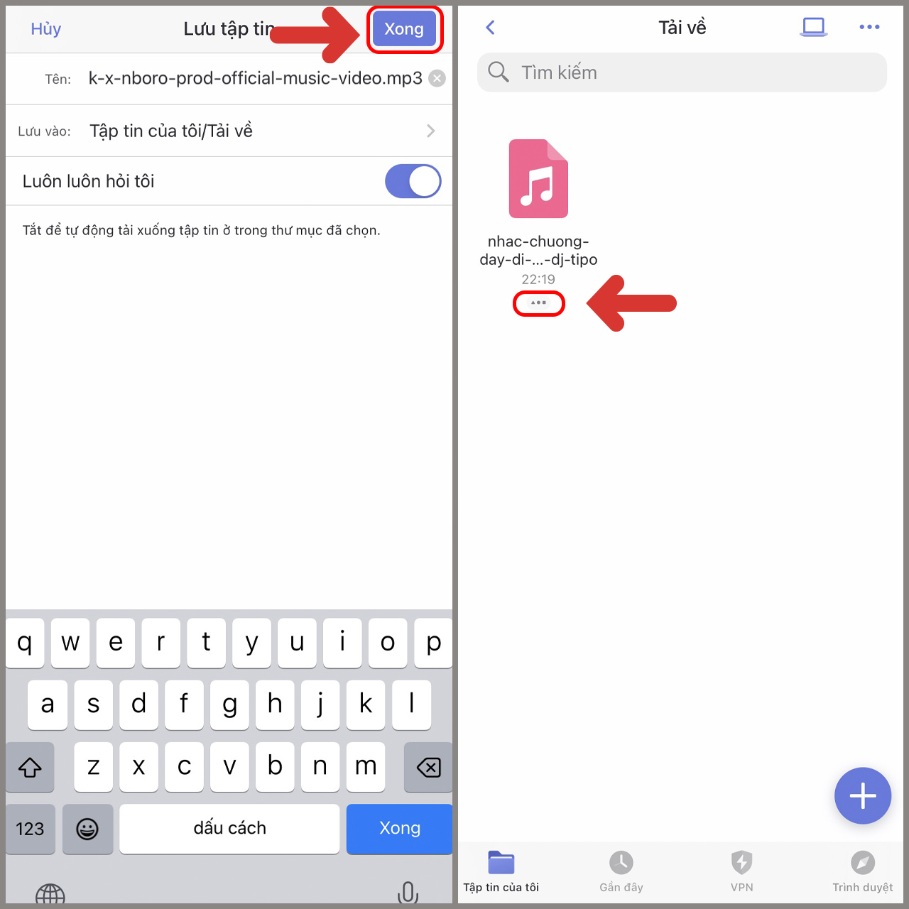 Sử dụng Documents để tải file nhạc về iPhone 